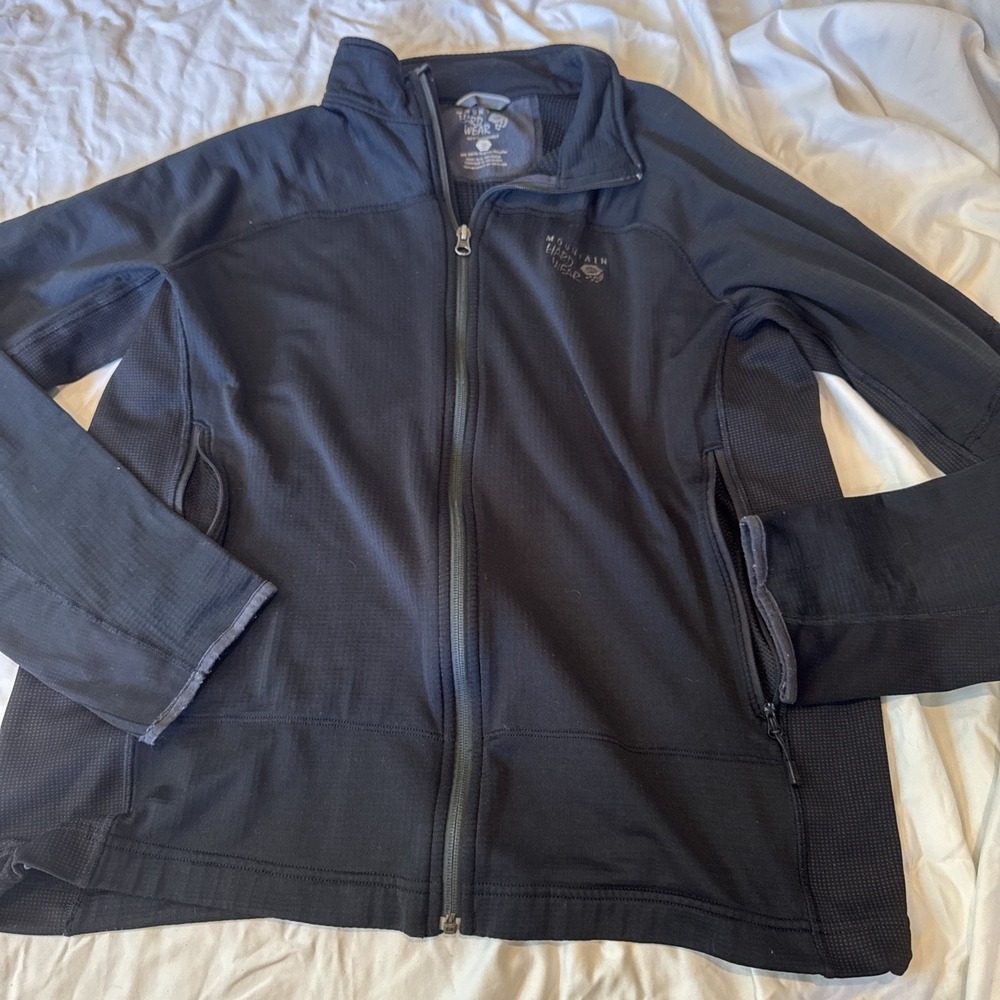 Mountain Hardwear black‎ Zip Up Jacket Polartech XL